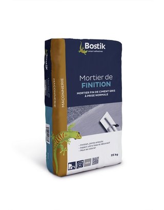 MORTIER DE FINITION GRIS SAC PAPIER 25 KG