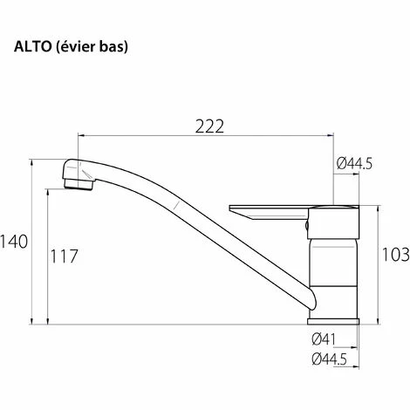 Mitigeur d'évier ALTO - chromé