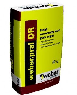 ENDUIT MONOCOUCHE PROJETE LOURD WEBER.PRAL DR 211 25KG