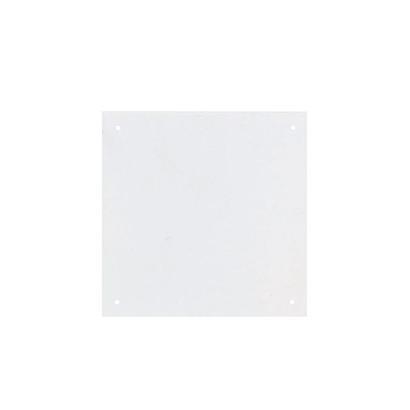 Plaque adhésive cache serrure borgne 50 x 50MM – Acier blanc mat