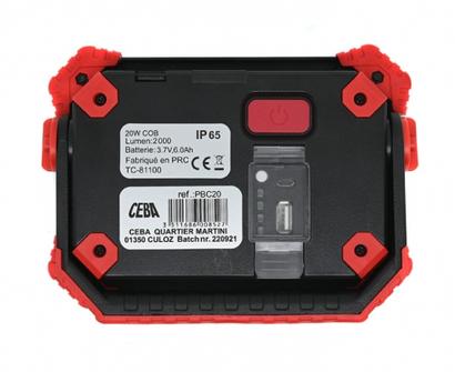 Projecteur LED portable sur batterie compact PBC20 20W