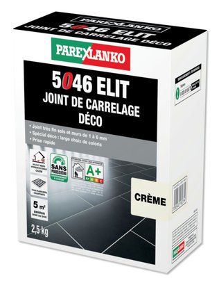 Joint carrelage ELIT fin décoratif mur et sol CG2 W crème 2,5kg (5046)
