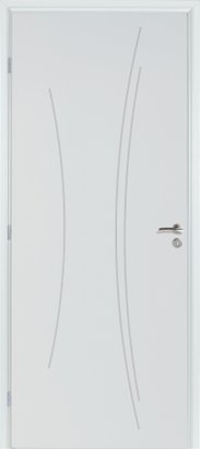 Bloc-porte KAORI à Recouvrement Alvéolaire - Huisserie Neolys 90x49mm  - Serrure PDDT- Poussant Droit - 204x83cm 