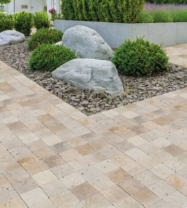 Pavé CLASSIC Tumbled 15,25 x 15,25 x 3 cm Travertin 1er choix