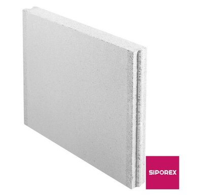 Carreau béton cellulaire à emboîtement SIPOREX 7/50 CXE - haut. 50cm x long. 62,5cm x ep. 7cm