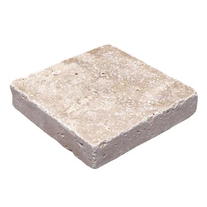 Pavé CLASSIC Tumbled 15,25 x 15,25 x 3 cm Travertin 1er choix