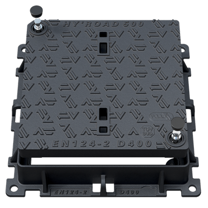 Regard hydraulique verrouillé à cadre carré HY ROAD D400 – 500 x 500MM