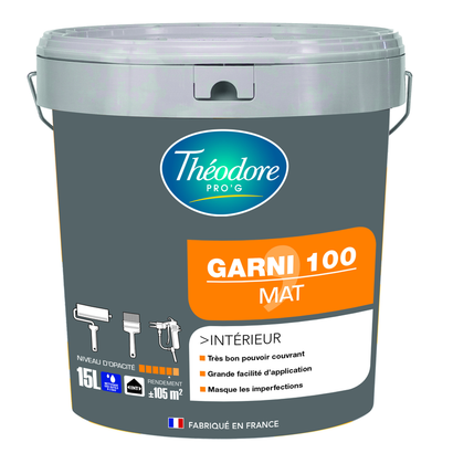 Peinture PRO'G GARNI 100 mat blanc - seau de 15L