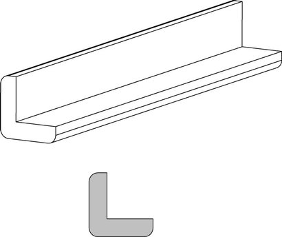 Cornière d'angle EXTRA Sapin du Nord - 55x55mm L.3m - Blanc Perle