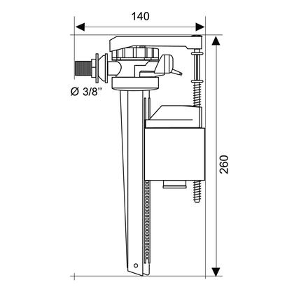 Robinet flotteur 3/8 laiton jollyfill - Wirquin