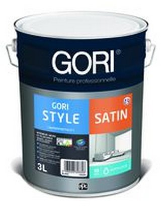 Peinture acrylique GORISTYLE Murs et plafonds finition satiné base 30 2.625L