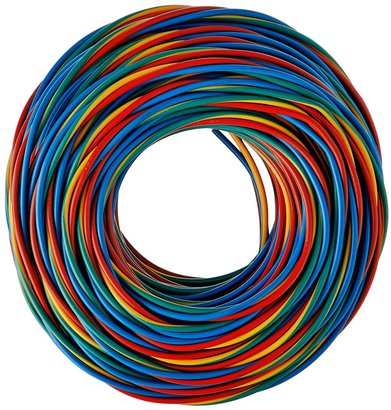 Câble Tricafil 3G1,5MM²  - L25M - Rouge/Bleu/Vert-Jaune