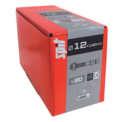 Goujon  à bague  FIX 3 SPIT   Ø12x140MM - Boite de 20 pièces