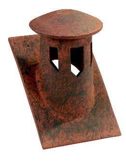 TUILE À DOUILLE PLATE 27X41 DIAM.125 UTILE ET LANTERNE - ROUGE ANCIEN