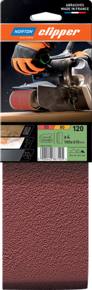 Bandes abrasives Corindon 100x610 G120 - Lot de 4