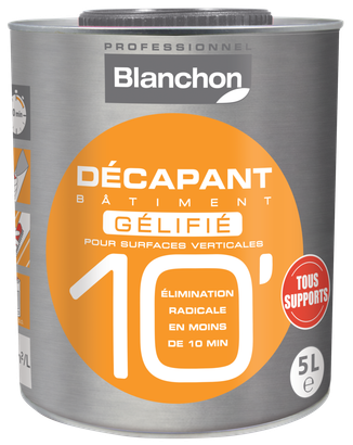 Décapant gélifié pour surfaces verticales en 10MIN 5L - Blanchon