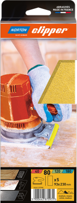 Garnitures abrasives Non Perforée 93x230 G80 - Lot de 5