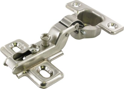 Charnière invisible à boitier Key Hole" A ressort Acier nickelé D:26mm Blister de 2"