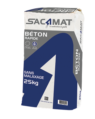 Béton rapide sans malaxage sac de 25KG - Sacamat