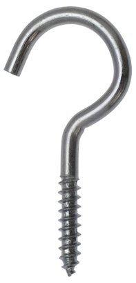 Crochet à vis Acier zingué 5x50 Blister de 3