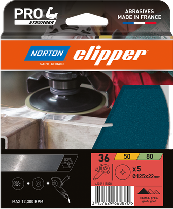 Disques fibre Zirconium 125 Grain 36 - Lot de 5