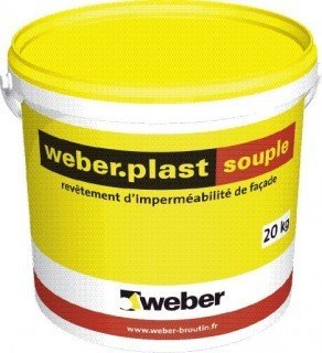 REVETEMENTS D'IMPERMEABILITE DE FACADE WEBER.PLAST SOUPLE 160 20KG α>0.7