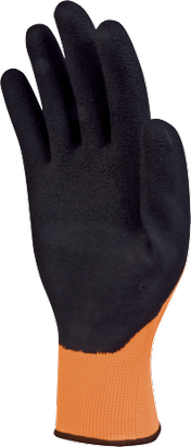 Gants APOLLON VV733 - En latex  - Orange  Fluo / Noir  - T.9