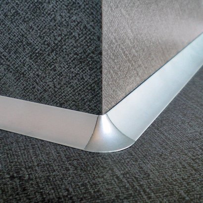 2 angles sortants pour profilé de finition carrelage - T-COVE - Aluminium thermolaqué Blanc - Longueur 250 cm - Ht 16 mm  - TCAC 1630-X