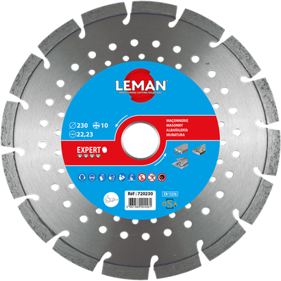 Disque Diamant Béton Armé/ Acier - Ø230mm - Ep.2,6mm Segment 10mm Alésage 22,23mm