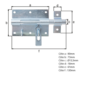 VERROU BOX PORTE CADENAS ET GACHE 90-130