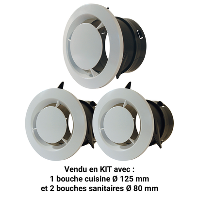 Kit VMC simple flux autoréglable CITY AIR 