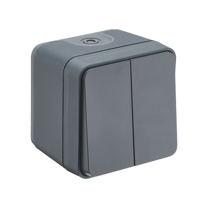 Double va et vient  CYKLONE IP55 - Anthracite