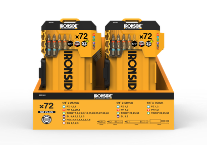 Embouts de visseuse PRO S2 PLUS 72 pièces - Ironside
