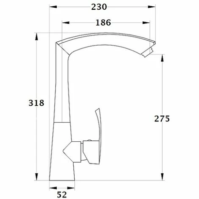 Mitigeur évier HAUT NATAM - Chrome            