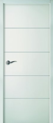 Bloc-porte fin de chantier HORIZON à recouvrement - postformée ame pleine - Huisserie Evo+ - Serrure PDDT - poussant droit - 204 x 73CM