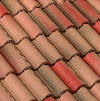 Tuile plein ciel béton dune ocre - long. 42 cm x larg. 33 cm