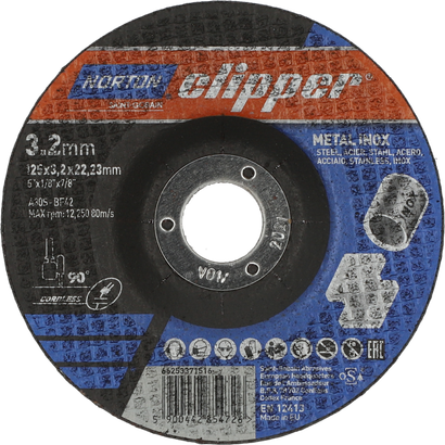 Disque à tronçonner PRO METAL/INOX  125x3,2x22,23 T42