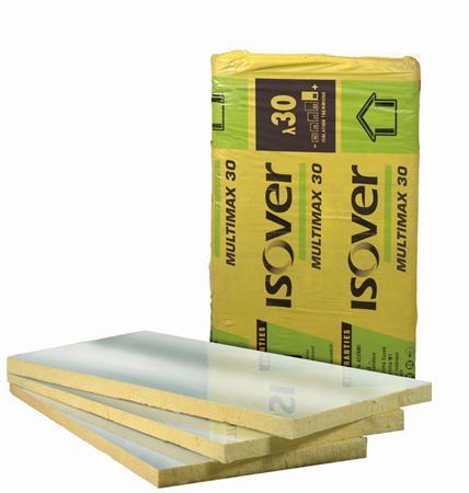 Panneau semi-rigide de laine de verre Multimax 30 Alu Ep 45 mm L 0.60x1.35 m R 1.50