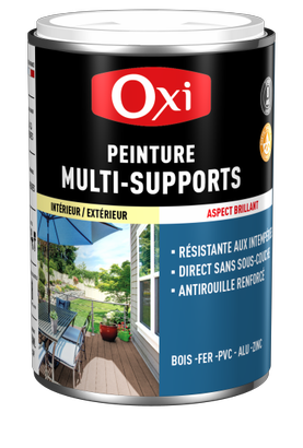 Peinture Multi Supports TOP3+ OXI - Blanc Ral 9010 Brillant - Pot de 250ml