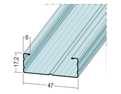 Fourrure F47 - long. 3m x larg. 47mm x haut. 17,20mm
