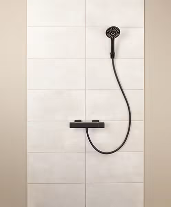 Mitigeur de douche thermostatique corps froid CUARTO - Noir