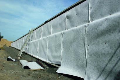 Nappe à excroissance polyéthylène haute densité MS DRAIN pour parois enterrée rouleau - long. 30M x larg 2M