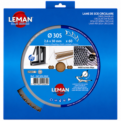 Lame scie circulaire finition Ø305 alésage 30 - Leman 