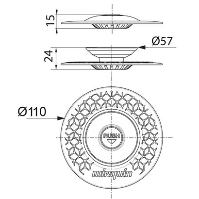 UPPY bouchon universel silicone Ø110 mm blanc