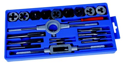 COFFRET 21 PIECES TARAUDS ET FILIERES ET ACCESSOIRES