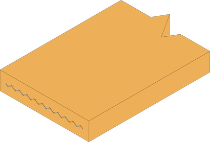 Agrafe ondulée 16 x 1000MM - AGRA16/1