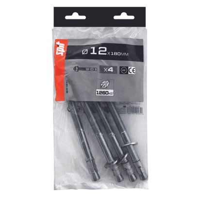 Goujon  à bague  FIX 3 SPIT   Ø12x180MM - Sachet de 4 pièces