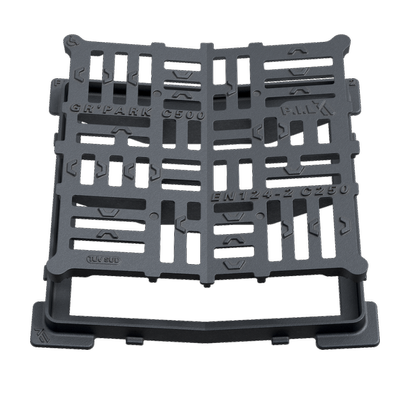 Grille concave avec cadre PMR C250 300x300mm