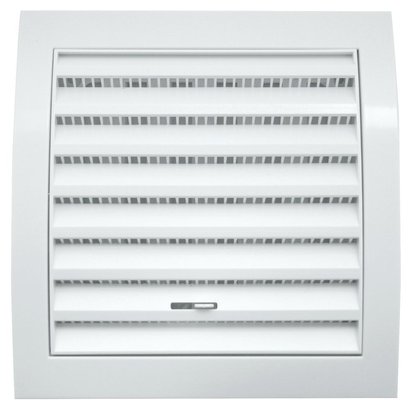 GRILLE VENTILATION A TIRETTE 150X150 PLASTIQUE BLANC / AVEC MOUSTIQUAIRE