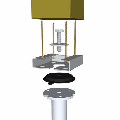 Connecteur pour poteaux en bois de sections 120/120 et 140/140MM - WOOD120® - C34